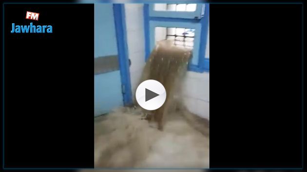 تسرّب مياه الأمطار إلى مستشفى القصاب (فيديو)