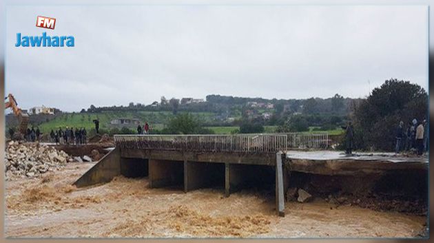 جندوبة : انقطاع حركة المرور اثر انهيار أحد المعابر 