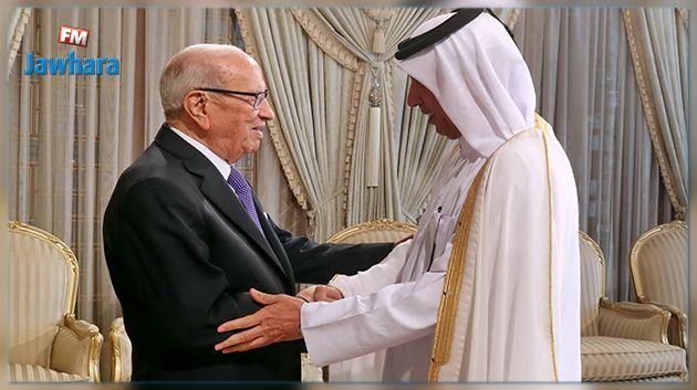 الباجي قائد السبسي يستقبل وزير الخارجية القطري