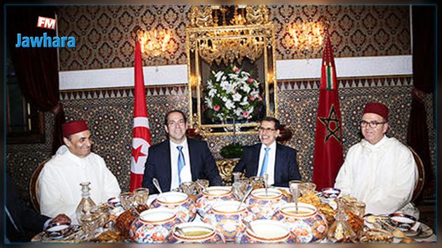 ملك المغرب يقيم مأدبة إفطار على شرف يوسف الشاهد