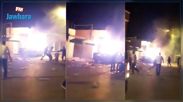 سيدي بوزيد : حرق سيارة أمنية وبداخلها عدد من الأعوان