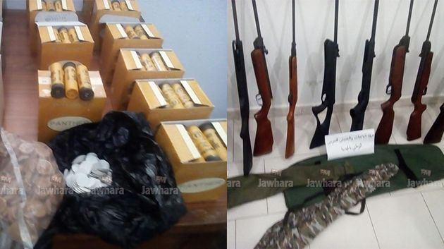  المهدية : حجز بنادق صيد وخراطيش دون رخصة