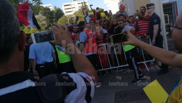 جماهير النجم الساحلي في مباراة أولمبيك مارسيليا