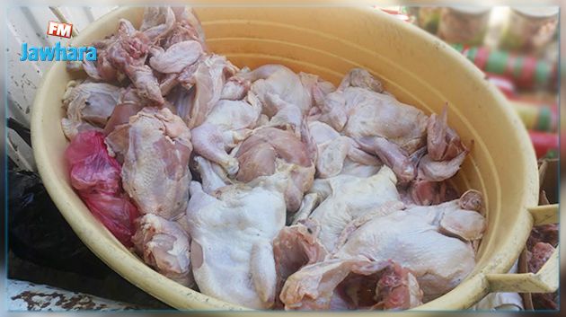 الحمامات : حجز كمية من لحوم الدجاج غير صالحة للاستهلاك