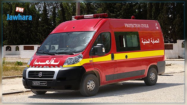 بنزرت : اصابة 4 اعوان حماية مدنية في انحراف شاحنة إطفاء