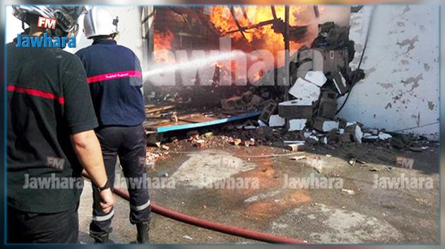 الكاف : حريق بمعمل