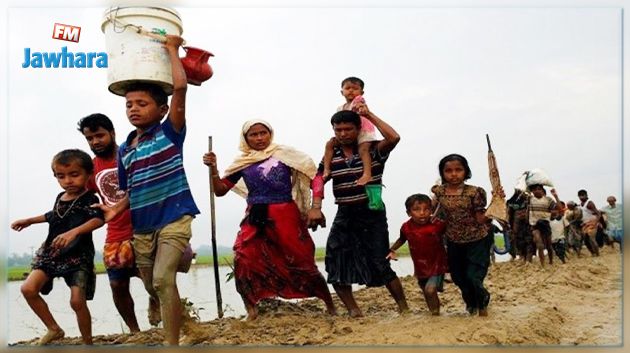 مصرع طفلين وامراة من مسلمي الروهينغا في تدافع على المساعدات