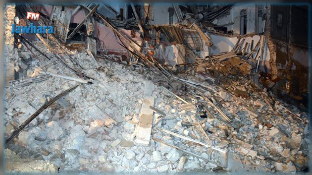 انهيار بناية سكنية في سوسة : استقرار حالة المصابين