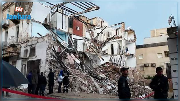 انهيار بناية سكنية في سوسة : بيان وزارة الداخلية