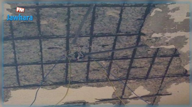 سقوط جزء من اسمنت سقف مركز الصحة الأساسية بالمنشية في باجة