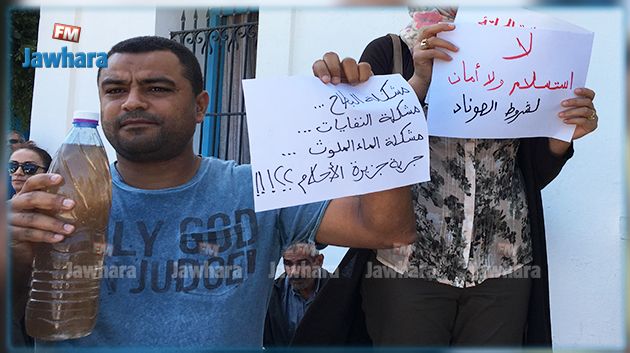 جربة : احتجاجات بسبب مياه 