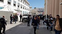 اعتصام عدد من الامنيين بمنطقة الامن بسوسة