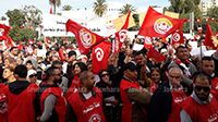 تجمع عمالي ونقابي بساحة باردو