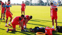 حصة تدريبية للمنتخب التونسي قبل مواجهة انقولا