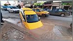 سوسة : حفرة وسط الطريق تبتلع سيارة 