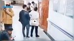 شاهد.. ماذا فعل الزوج لما رفض زوار بمستشفى ترك مقعد لزوجته الحامل