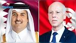 تميم بن حمد آل ثاني يدعو قيْس سعيّد لزيارة قطر