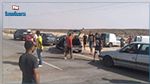 استمرار غلق الطريق الرابطة بين بنقردان والمعبر الحدودي (صور)