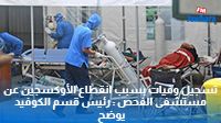 تسجيل وفيات بسبب انقطاع الأوكسجين عن مستشفى الفحص : رئيس قسم الكوفيد يوضح
