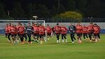 المنتخب الوطني التونسي يجري اخر تدريباته في المنستير