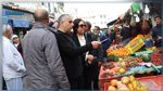 وزيرة التجارة  في جولة تفقدية لأسواق سيدي البحري والقلالين والحلفاوين (صور)