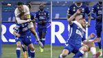 الدوري السعودي : تدخل رونالدو على لاعب نادي الهلال يُثير ضجةً (فيديو)