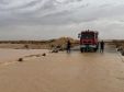 انقطاع حركة المرور  بالطريق الرابطة بين قبلي و معتمدية دوز 