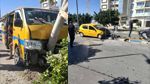 الطريق السياحية القنطاوي: اصطدام بين سيّارتيْ تاكسي جماعي وفردي (صور)