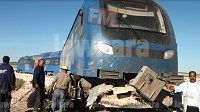 حادث خروج قطار عن السكة قرب الدهماني 