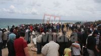 وقفة احتجاجية لأهالي بنزرت احتجاجا على تنفيذ اشغال مشروع حماية الشريط الساحلي بشاطئ 