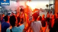 جماهير النجم الساحلي تحتفل باللاعبين و تطالبهم بلقب البطولة 