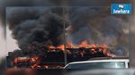 نابل : اندلاع حريق في شاحنة محملة بالبضائع 