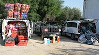 حجز اربع سيارات محملة ببضائع مهربة في كندار