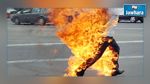 عون أمن يضرم النار بجسده أمام اقليم الأمن بالقصرين