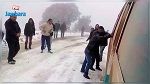 منوبة : انزلاق حافلة وسيارة بسبب الثلوج 