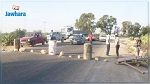 غلق طريق في القيروان