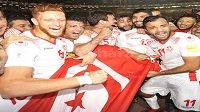 فرحة الترشح للمونديال في ملعب رادس