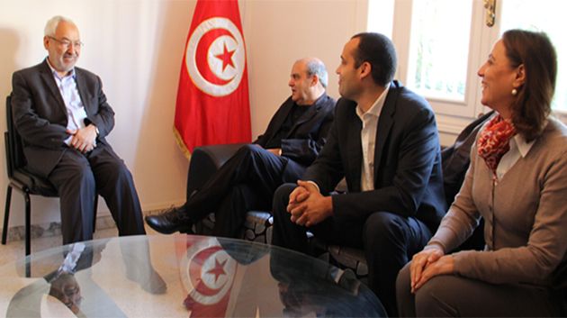 Rached Ghannouchi s'entretient avec Yassine Brahim