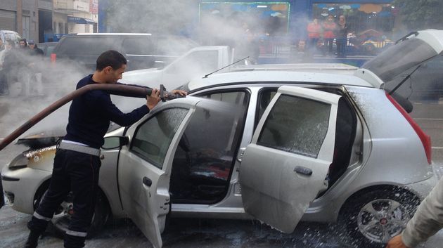 Sousse : Une voiture prend feu dans la zone touristique