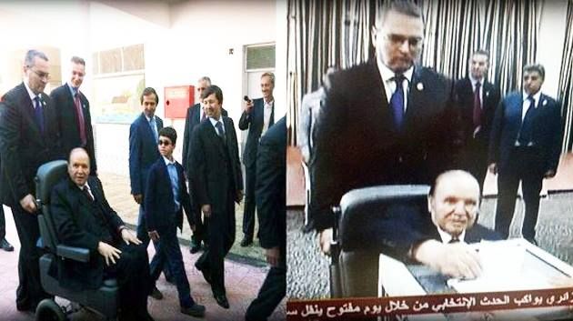 Algérie : Bouteflika se rend au bureau de vote en fauteuil roulant