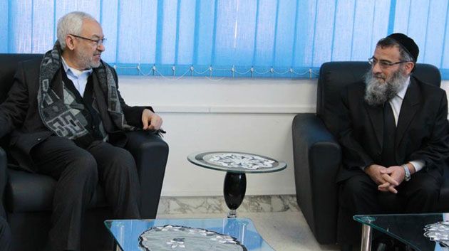 Rached Ghannouchi rencontre le grand rabbin de Tunisie