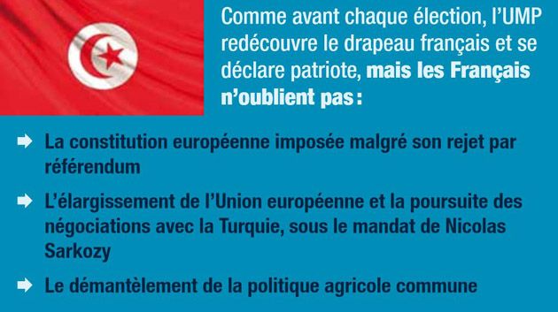 Un candidat du Front National confond les drapeaux tunisien et turc