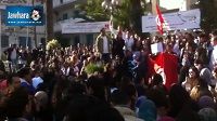 Les médecins en grève manifestent devant le ministère de la Santé