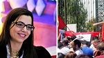 Mouvement de soutien à Amel Karboul devant l'ANC