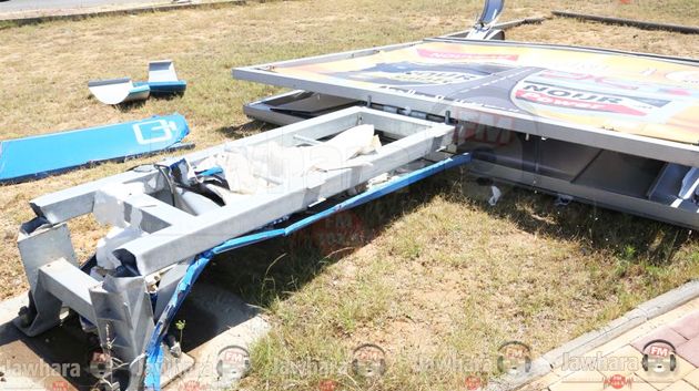 Les dégâts causés par la tempête qui s'est abattue hier sur la route de Sousse à Monastir