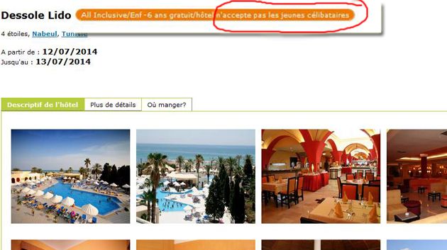 Une première en Tunisie, des hôtels interdits aux jeunes célibataires !