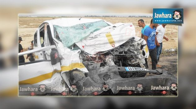 Kairouan : 5 morts et 12 blessés dans un accident de la route