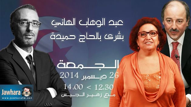 Abdelwaheb El Hani et Bochra Belhaj Hmida, invités de Politica à partir de 12h30