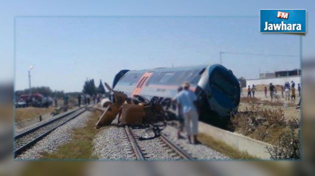 Au Kef, le déraillement d'un train fait deux morts