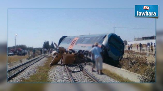 Au Kef, le déraillement d'un train fait deux morts 